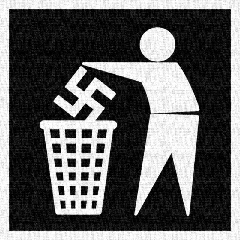 Antinazi - Patch à coudre - 9x9cm