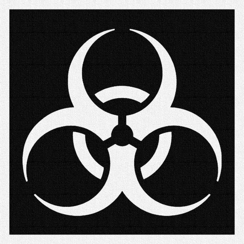 Bio Hazard - Patch à coudre - 9x9cm