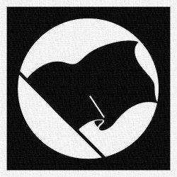 Drapeau Noir - Patch à coudre - 9x9cm