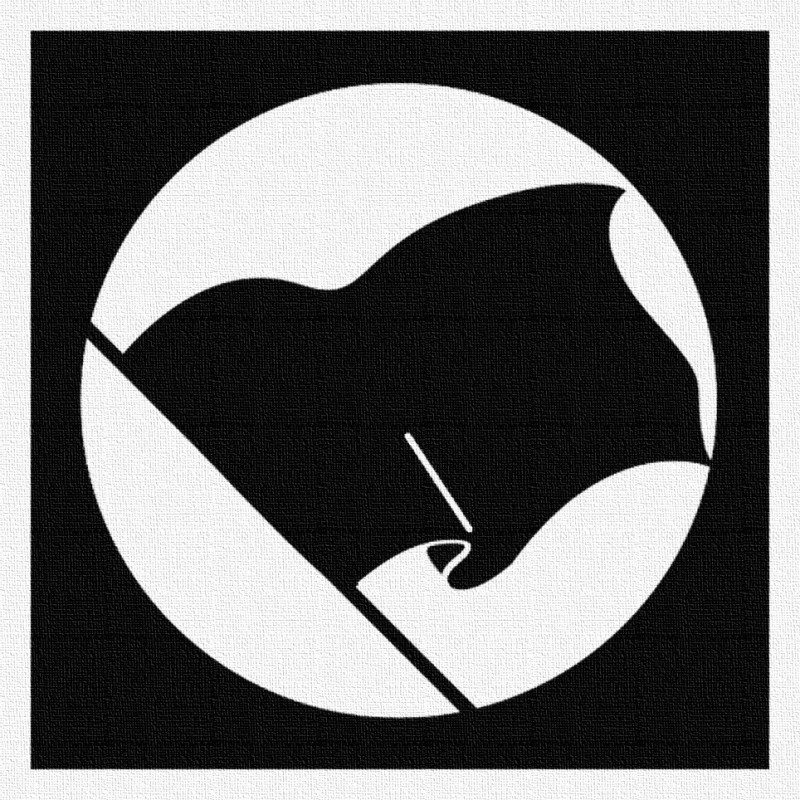 Drapeau Noir - Patch à coudre - 9x9cm