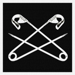 Epingles Croisées - Patch à coudre - 9x9cm