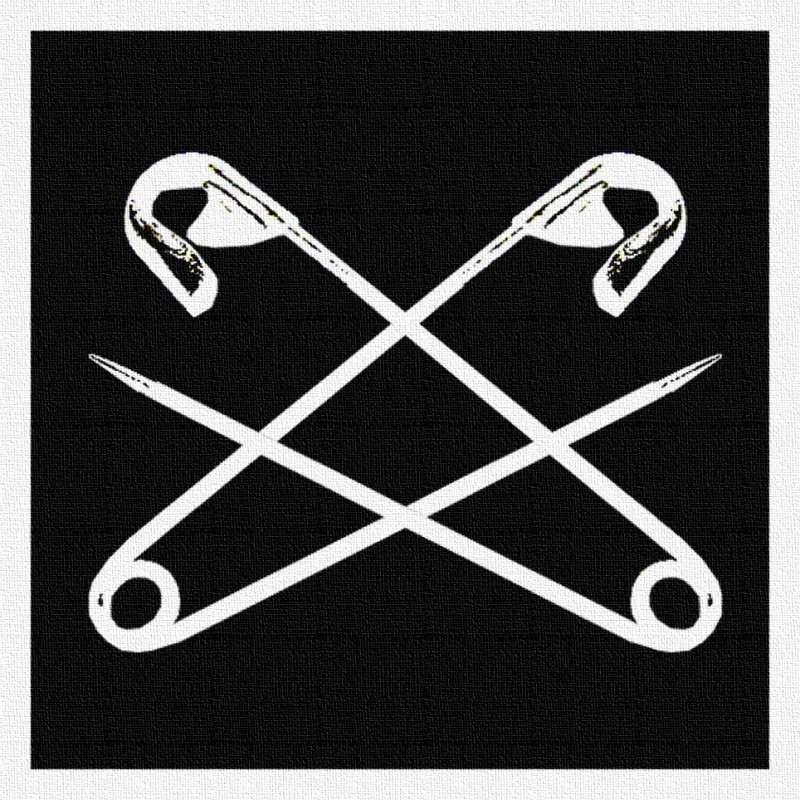 Epingles Croisées - Patch à coudre - 9x9cm