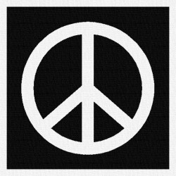 Peace & Love - Patch à coudre - 9x9cm
