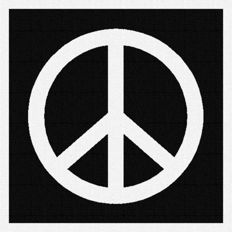 Peace & Love - Patch à coudre - 9x9cm