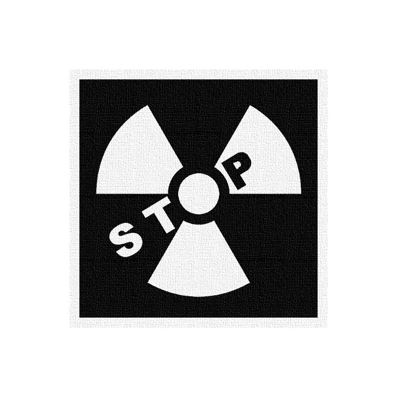 Stop Nucléaire - Patch à coudre - 9x9cm