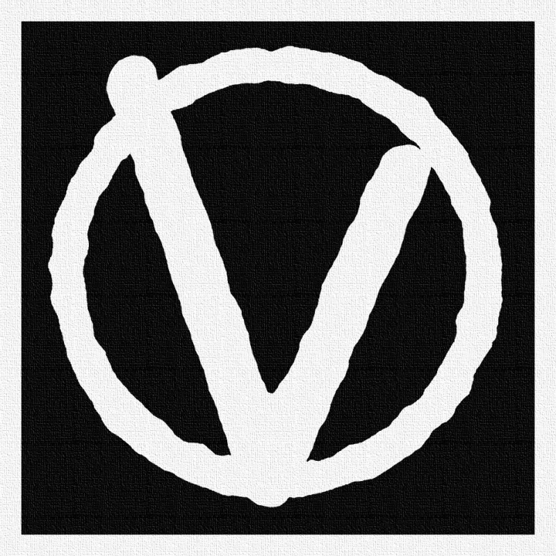 V comme... - Patch à coudre - 9x9cm