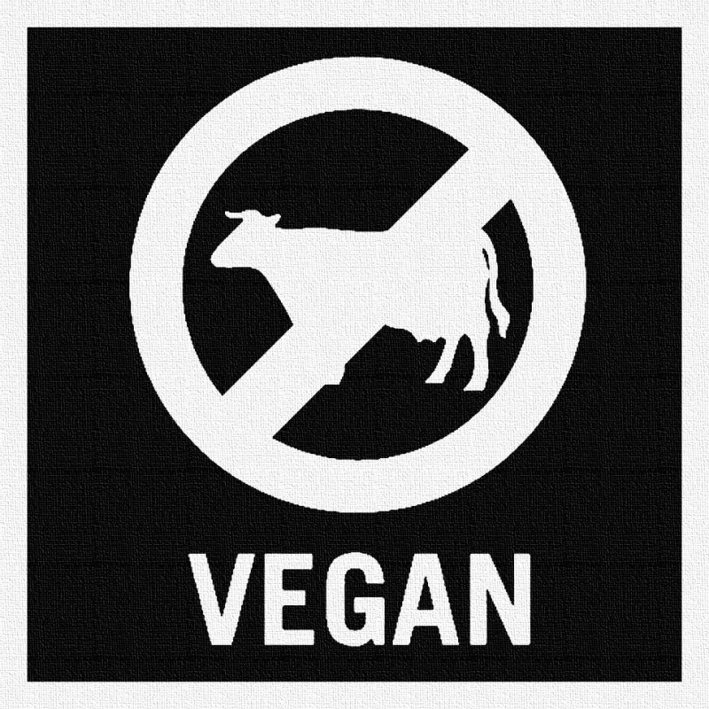 Vegan Vache - Patch à coudre - 9x9cm