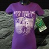 Nous voulons la lune - Fille, T-shirt Bio Equitable violet