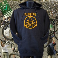 Velorution, homme sweat capuche bio-equitable