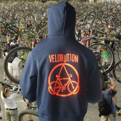 Velorution, homme sweat capuche bio-equitable