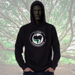 Action Ecoanarchiste, sweat capuche bio équitable