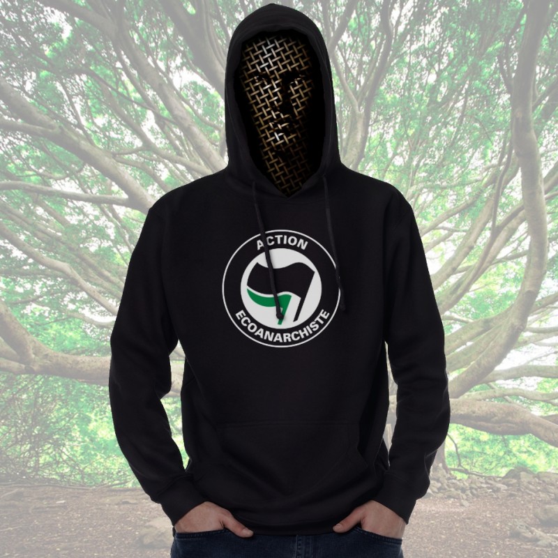 Action Ecoanarchiste, sweat capuche bio équitable