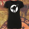 Chat Noir, t-shirt femme noir