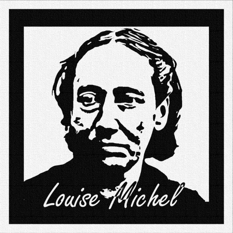 LOUISE MICHEL - Patch à coudre - 9x9cm