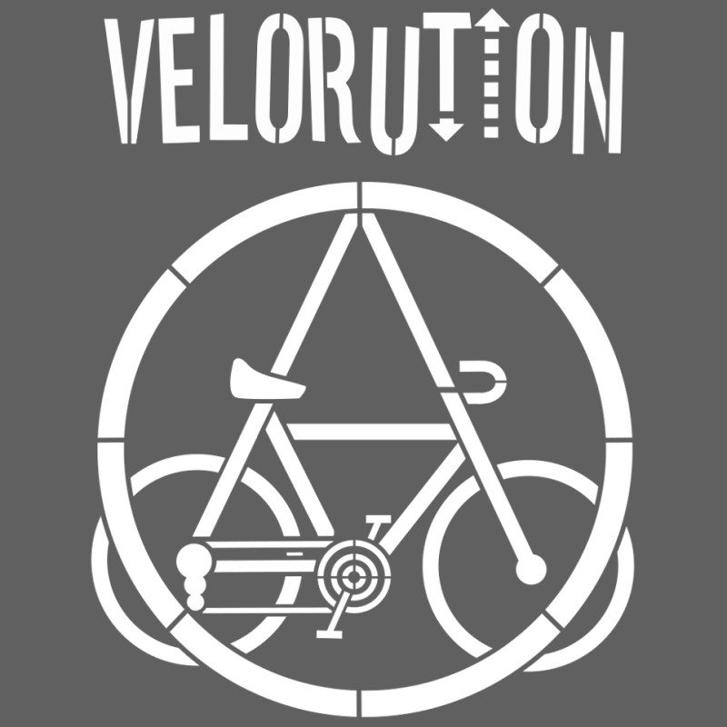Vélorution - Pochoir mural