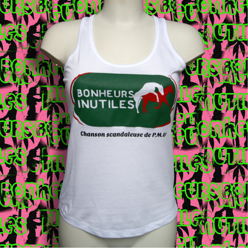 BONHEURS INUTILES "PMU" débardeur femme en coton bio-équitable