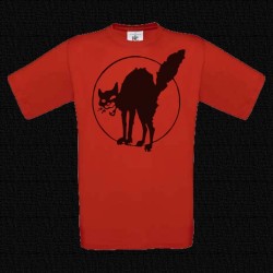 Chat Noir, t-shirt homme rouge