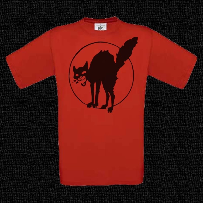 Chat Noir, t-shirt homme rouge