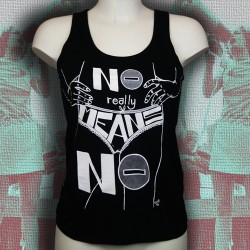 NO MEANS NO débardeur femme en coton bio-équitable