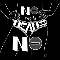 NO MEANS NO t-shirt féminin en coton bio-équitable