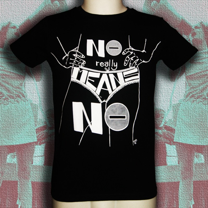 NO MEANS NO t-shirt masculin en coton bio-equitable