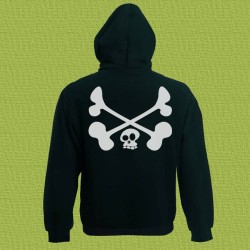Tête de mort, sweat capuche noir, unisex