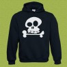 Tête de mort, sweat capuche noir, unisex