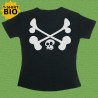 Tête de mort, t-shirt bio, Femme, noir