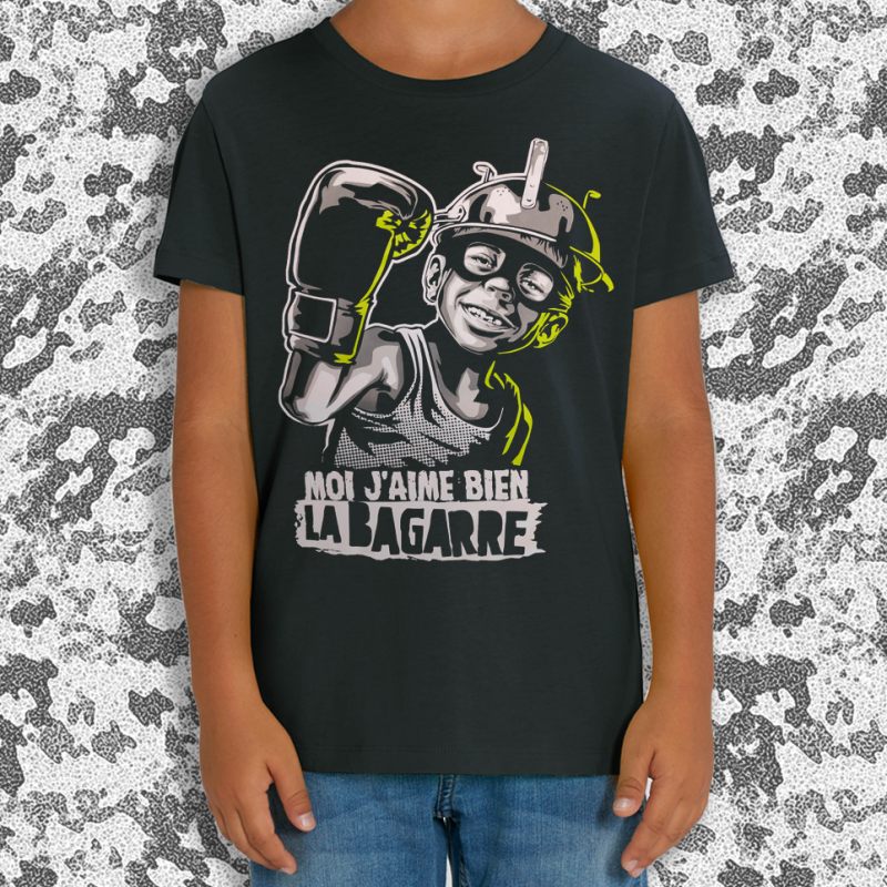 RNST J'aime bien la bagarre T-shirt enfant en coton bio équitable