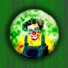 COLUCHE CLOWN Badge Ø31mm