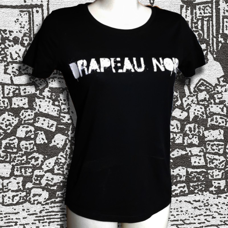 Drapeau Noir t-shirt taille féminine