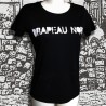 Drapeau Noir t-shirt taille féminine