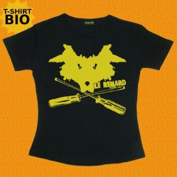 Le Renard, t-shirt bio noir, Femme