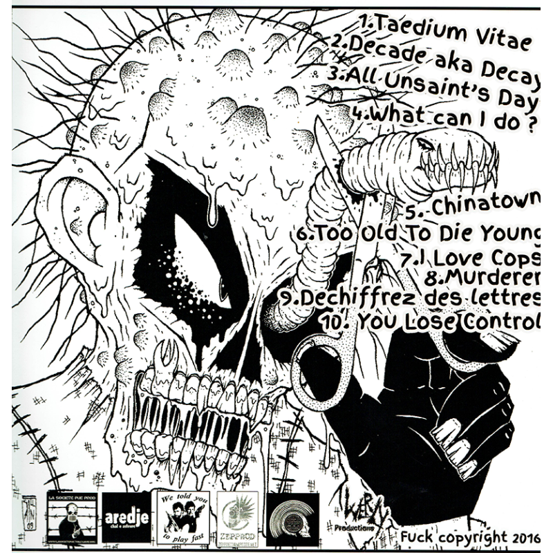 ANARTISANART Les mauvais garçon font bonne impression WERLY " drown into vomit "Vinyle LP 2016