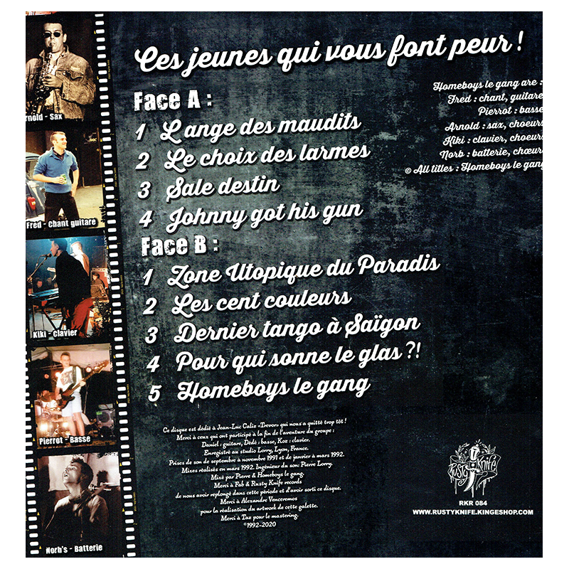 ANARTISANART -Les mauvais garçons font bonne impression HOMEBOYS "LE GANG" Vinyle LP