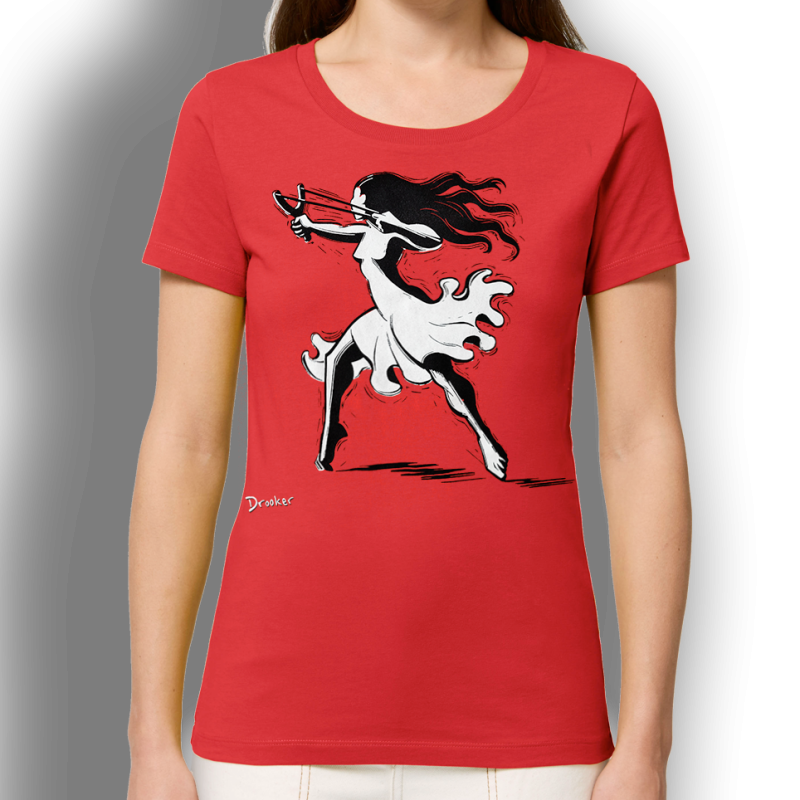 DROOKER Slingshot t-shirt feminin en coton bio équitable