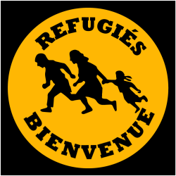 ANARTISANART - Les mauvais garçons font bonne impression RÉFUGIÉS BIENVENUE Stickers 5cm