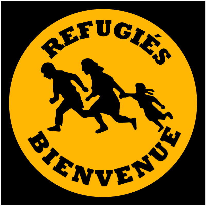 ANARTISANART - Les mauvais garçons font bonne impression RÉFUGIÉS BIENVENUE Stickers 5cm