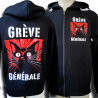 DROOKER Grève Générale Sweat Zip unisexe en coton bio équitable