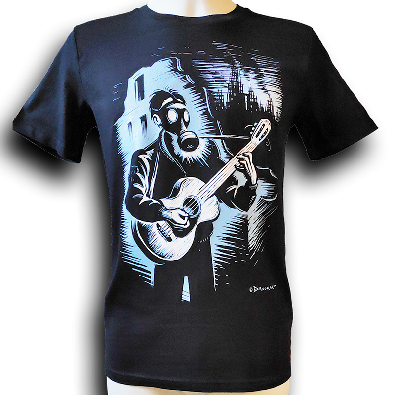 ANARTISANART les mauvais garçons font bonne impression DROOKER Troubadour T-shirt unisexe en coton bio équitable
