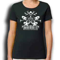 BIENVENUE EN DÉMOCRATIE t-shirt taille féminine en coton bio-équitable