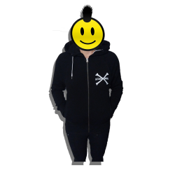 ANARTISANART les mauvais garçons font bonne impression Les CLEBARDS  Sweat Zip Unisexe en coton bio équitable