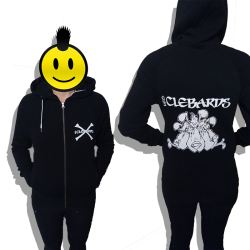 ANARTISANART les mauvais garçons font bonne impression Les CLEBARDS  Sweat Zip Unisexe en coton bio équitable