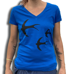 VOLE VOLE VOLE ts col V taille féminine en coton bio équitable