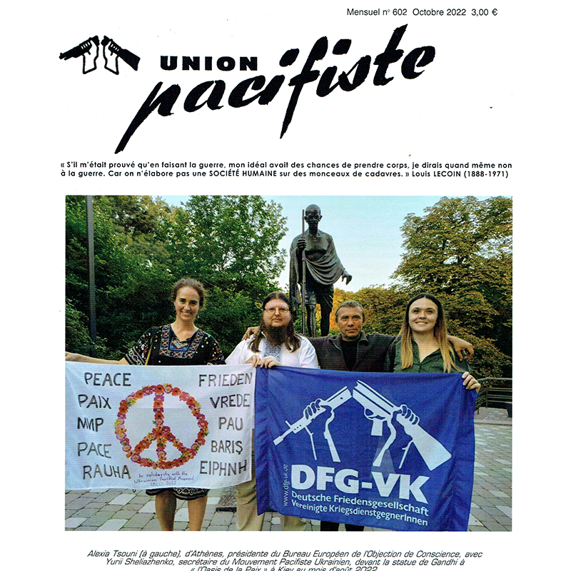 jOURNAL du mois de l'UNION PACIFISTE