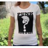 ANARTISANART les mauvais garcons font bonne impression PUNK'S NOTE D'AIDE t-shirt taille feminine en coton bio équitable