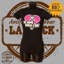 ANARTISANART Be Happy  t-shirt Fille BIO, La Brick Antifa Street Wear