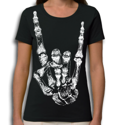 CORNES SQUELETTES sur t-shirt féminin en coton bio-équitable