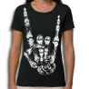 CORNES SQUELETTES sur t-shirt féminin en coton bio-équitable