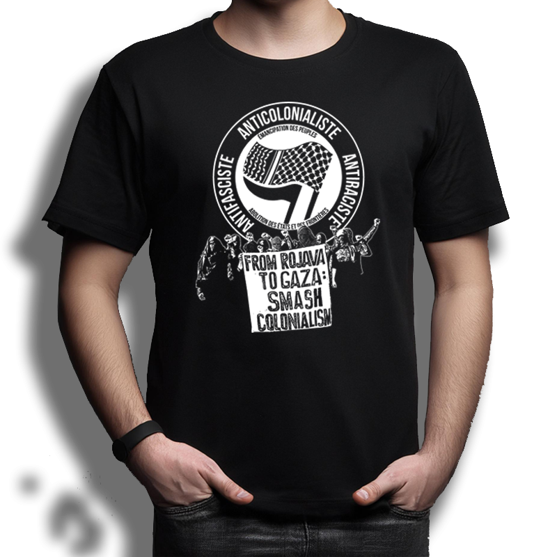 ROJAVA TO GAZA t-shirt masculin/unisexe en coton bio-équitable